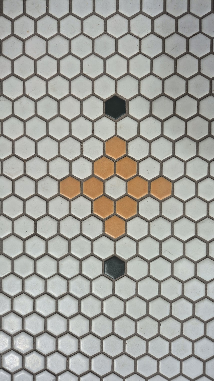 Hexagon tile diamond pattern